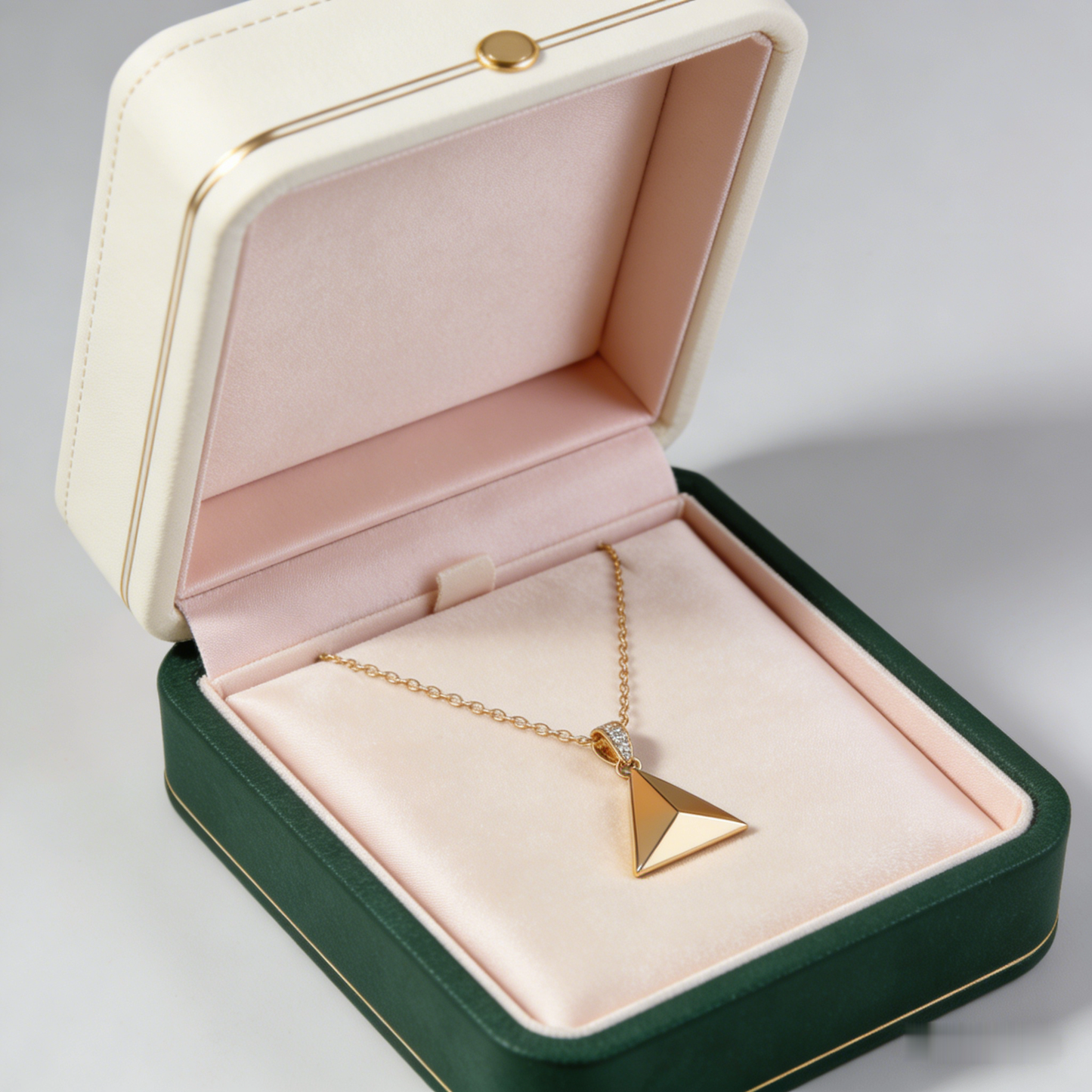 📐 "Minimalist Gold Pyramid Pendant" – Geometric Chic | Modern Statements for Her ✨