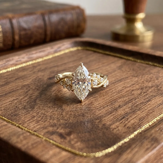 Romantic Marquise-Cut Diamond Ring